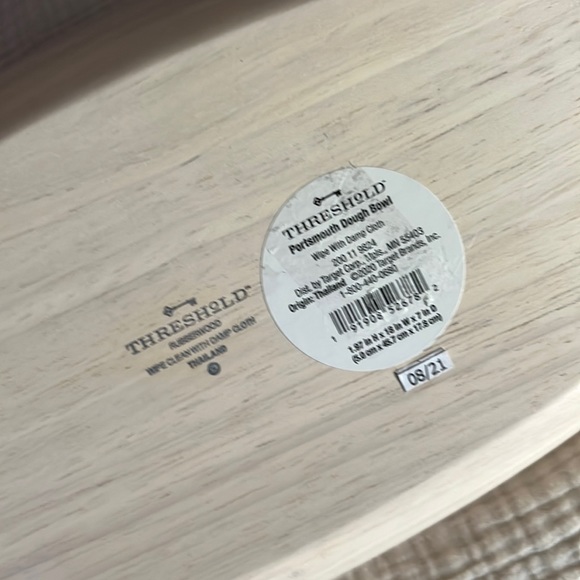 Threshold™ 25oz Rubberwood White Washed Dough Bowl - Picture 4 of 4